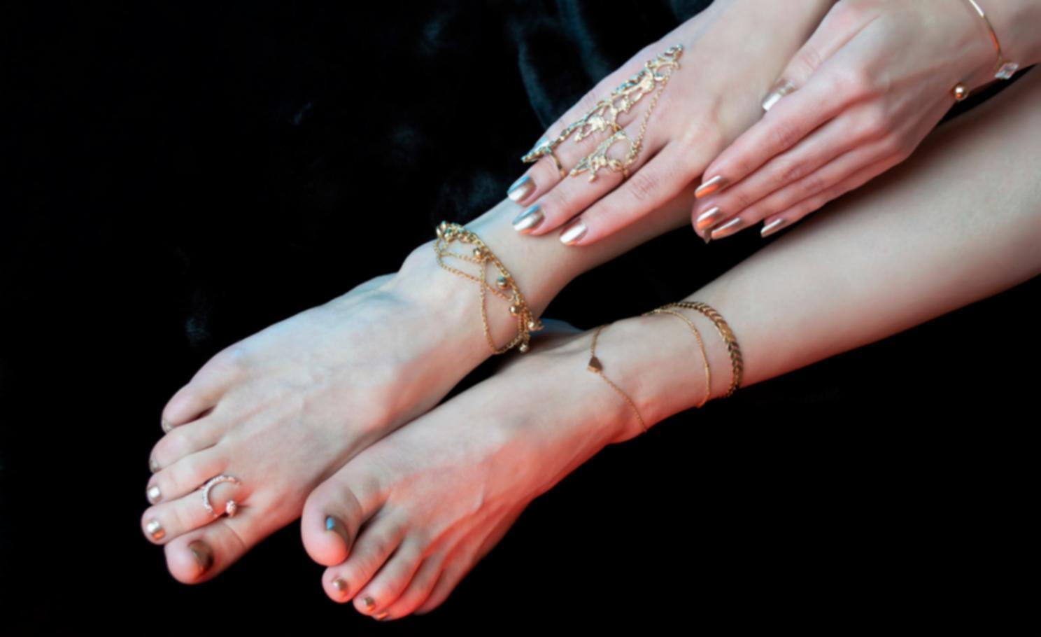 Professional nail technician performing a manicure